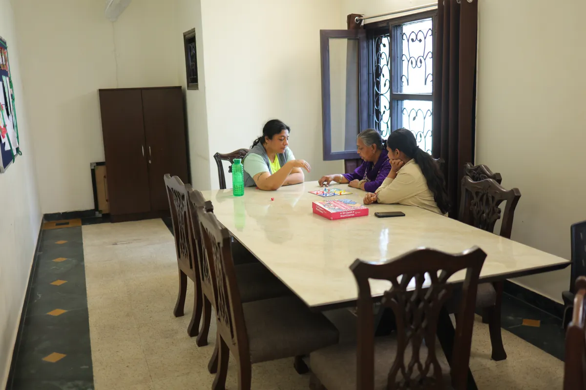 Two patients in a counselling session at the Mehrauli centre
